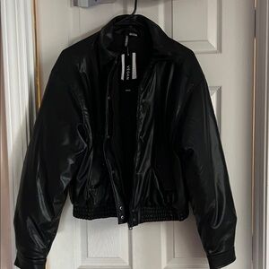 H&M Black Vegan Leather Jacket